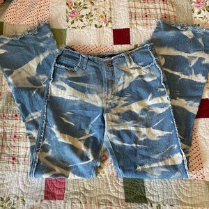 Tie dye glitter flare jeans 💐